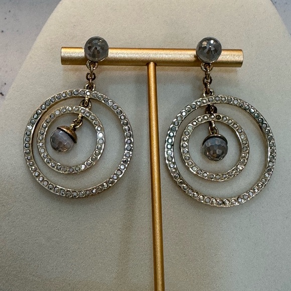 Swarovski Gold Crystal Earrings - Picture 5 of 10
